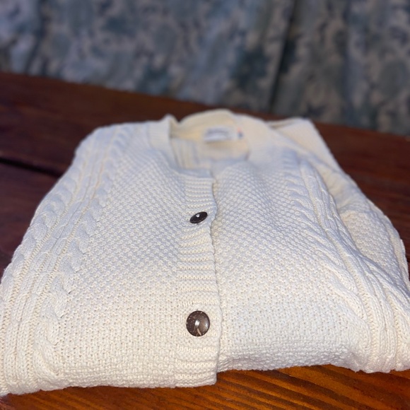 Vermont Country Store Cable Knit Button Down Sweater - Picture 2 of 5